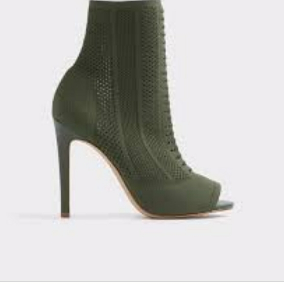 Aldo Shoes - Aldo Green Open Toe Neoprene women's bootie-Keshaa